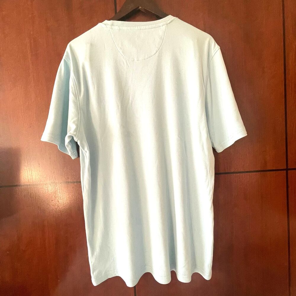 CHAPS Men's Short Sleeves Light Blue Tee Mint Tshirt Size XL/TG/EG - Picture 3 of 9
